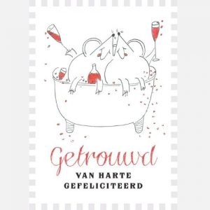 Getrouwd. Van harte gefeliciteerd!